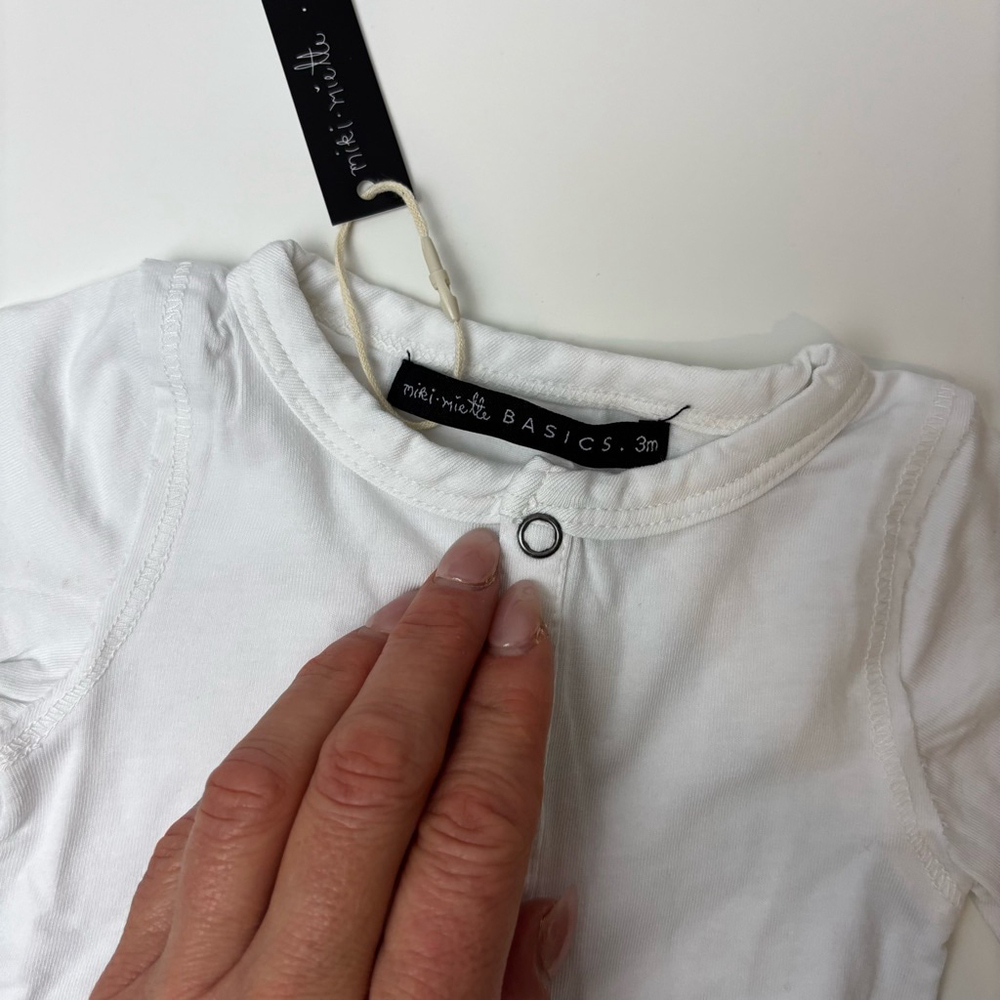 NWT Miki Miette Basics 3M White Short Sleeve tee - Picture 3 of 4